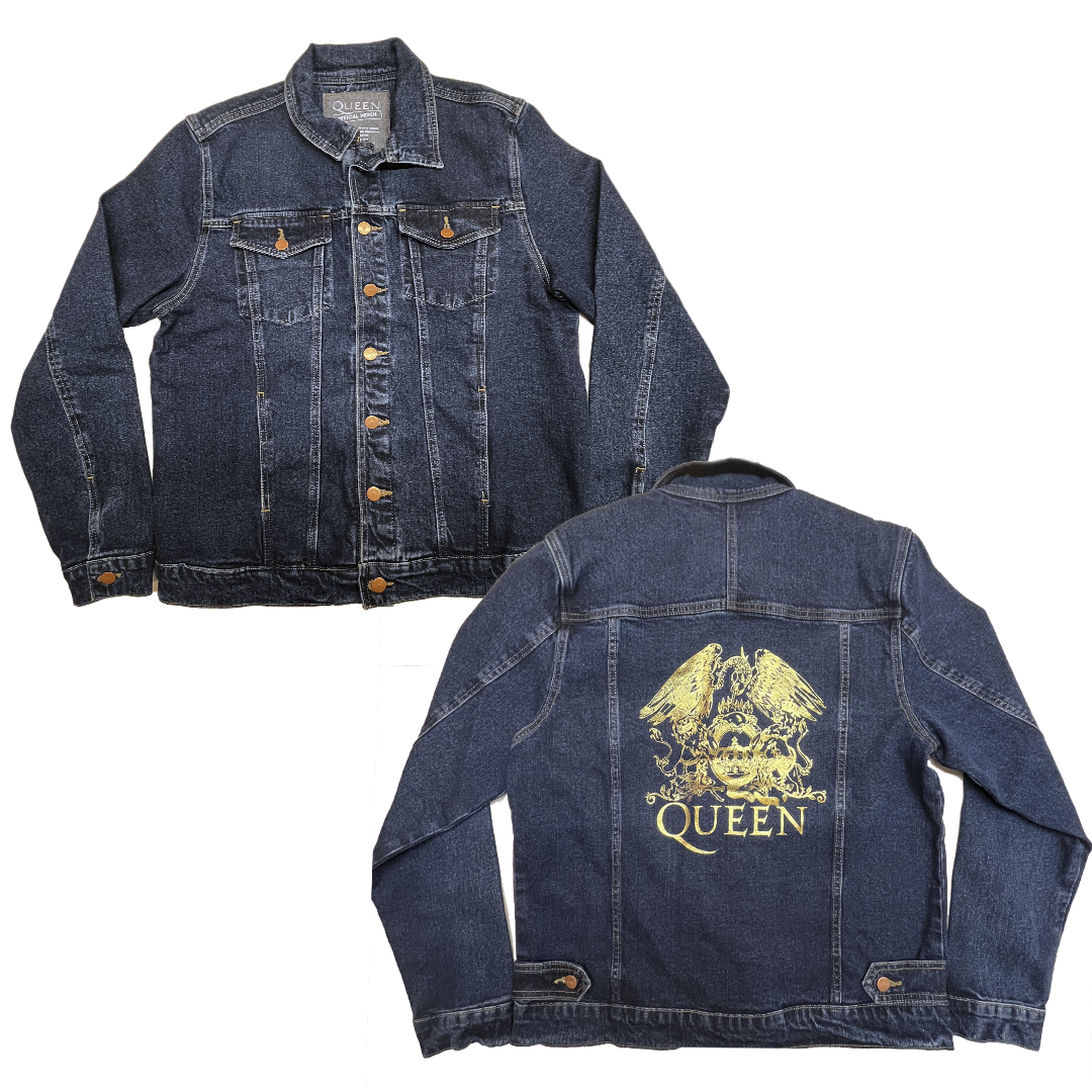 Queen Crest Logo (Foil Denim Jacket)