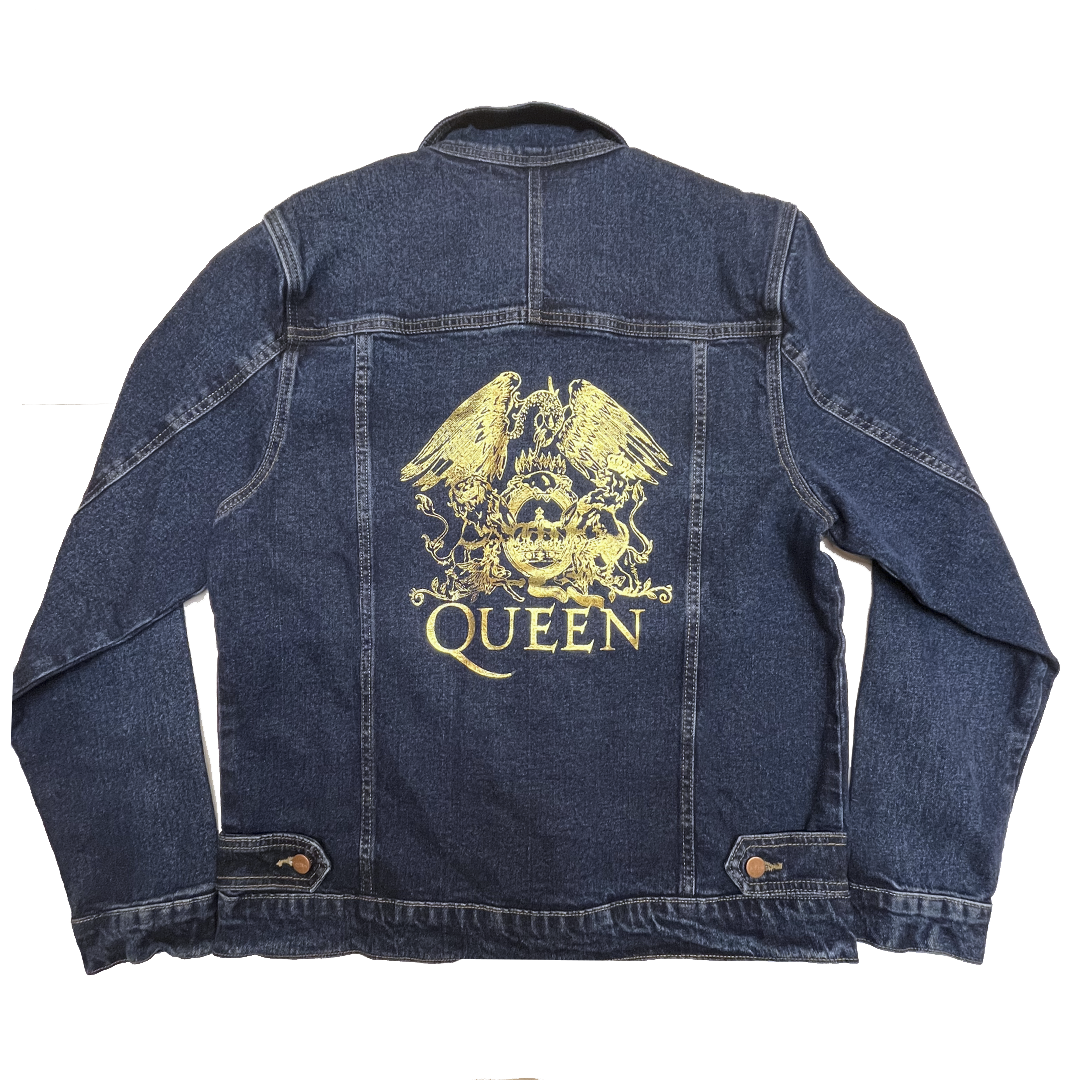 Queen Crest Logo (Foil Denim Jacket)